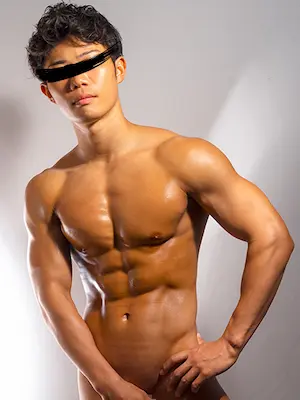 彫刻級の全身バキバキ筋肉ノンケ24才/Sculptural Muscular Body Guy
