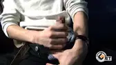 大人気ジャニカワFaceの青年がネカフェで巨根をシコシコドピュッ♂-4