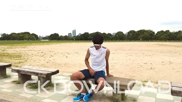 [体育会性春記]No.001野外オナニー編 パイパンサッカー部員-3