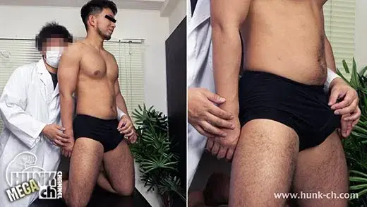 イケてるノンケの身体を隅々まで検査!!カルテNo.026優(まさる)22歳、大ボリュームの胸と腿のパワーリフティングマッチョ、敏感体質とMっ気たっぷり優くんの診断結果は?!!-3