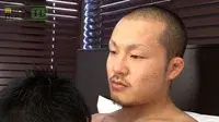 ガチムチ野郎が男の攻めを受け、濃厚発射!-4
