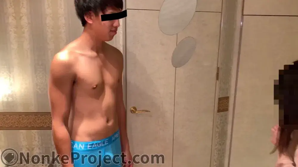 【生交尾】20歳高身長イケメンノンケ君の生ハメ初中出しSEX-2