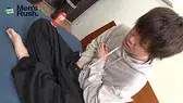 初登場の高身長の巨根男子がオナホオナニーで大量の精子をドピュっ!-2