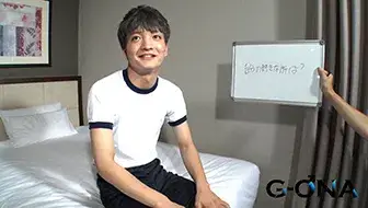 第8弾!スリ筋美少年巨根大学生をインタビュー中に即挿入凸種付けプレス♂-4