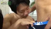 淫乱ボーイのAYUMUが2本の生チ○ポで犯されまくる激エロ3P♂-5