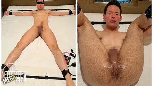 〈裏野ゲイ〉手足を縛られ亀頭責め!アナル責め!-1