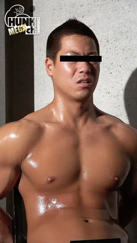 S級色黒筋肉のいかつい男前弦大(げんだい)くん25歳が椅子に縛られ下反りエロマラをガーゼに電マに激責めされて、濃厚な精子をドバドバと放出する!!【男責めver.】-5