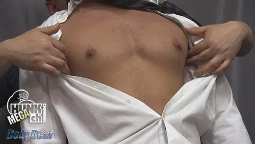 腹筋6PACKのノンケマッチョトレーナーがスリムスーツ姿で快感射精!!!-3