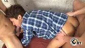 あ〜快感!パイパンで浅黒な変態男子は3PW中出しでも超エロ!-6