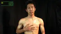 スジ筋ボディの太チン青年が淫乱オナニー♪-2