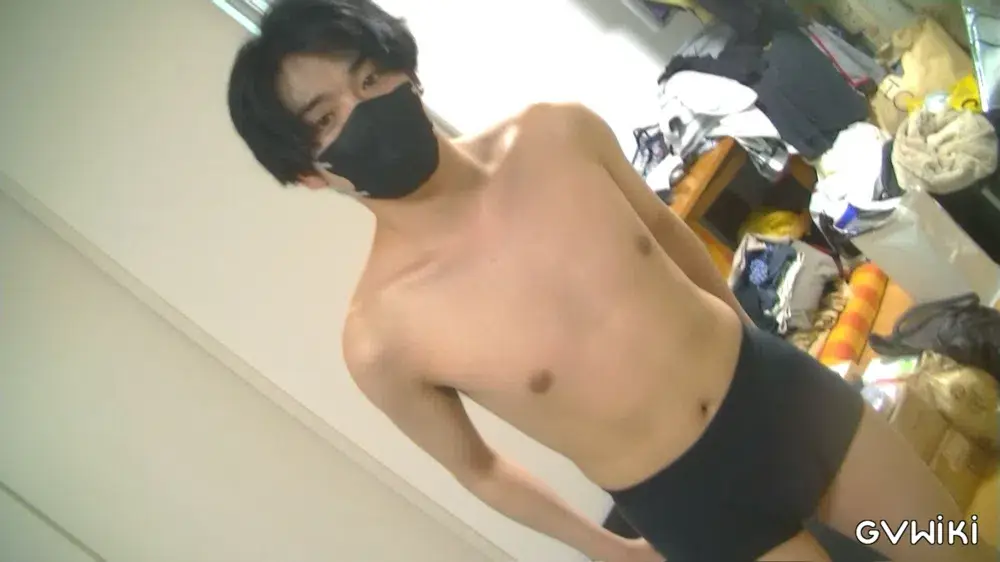 20才爽やか韓流系大学生ノンケが人生初の男抜きの快感にチンチンフル勃起↑↑魅惑の快感射精!!-2
