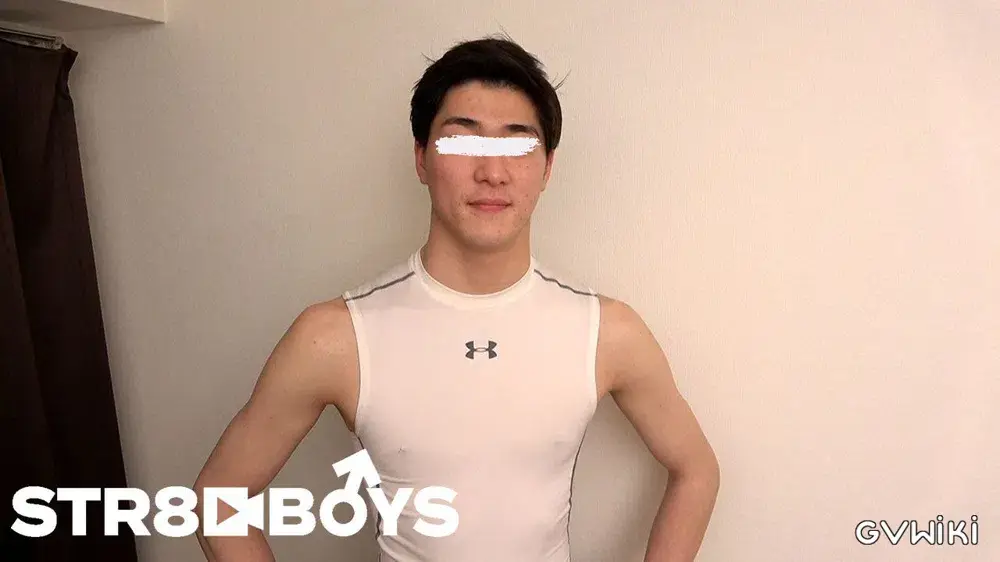 長マラ爽やか細マッチョ21歳が男相手に濃厚ディープキスに前曲がり肉棒は大興奮!!-3