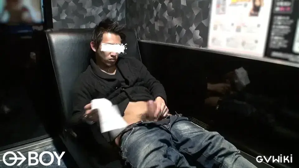再編集!短髪男子がビデボで即抜き!2回射精!-5