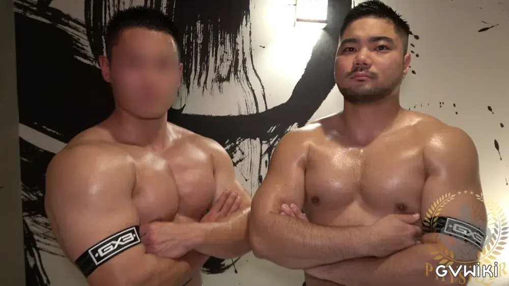 9代目VS2号の淫乱白熱バトル!発汗絶叫生堀りガタイ戦!既婚マッチョが雌堕ち掘られイキ!-2