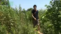 爽やかスジ筋イケメンが競パンに着替えて野外オナニー☆-2