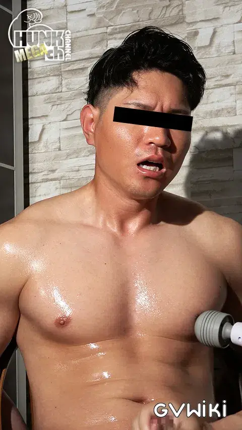 デカマララグビーマッチョのS級男前、京也(きょうや)くん27歳がオナホ電マと乳首責めで快感雄射精!!【男責めver.】-4