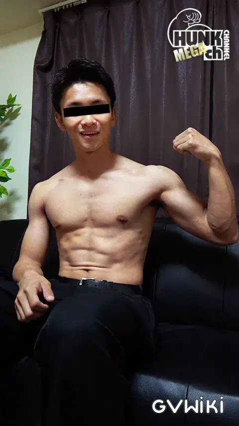 イケマラ面接!!12発目、バキバキシックスパックの超爽やかイケメン兼心(けんしん)くん20歳大学生!!初めて男に太マラを責められ濃厚精子を激噴射!!-3