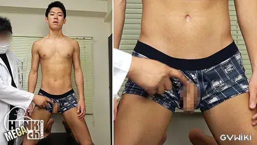 筋肉ノンケをわいせつ検査!!カルテNo.090 翔一(しょういち)くん23歳!!どこを触っても感じちゃうスジ筋肉体から大量発射、アナルビーズで感じまくる翔一くんの診断結果は!!?-4
