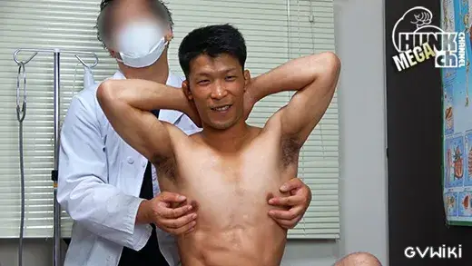 筋肉ノンケをわいせつ検査!!カルテNo.092 一晴(いっせい)くん24歳!!終始ギンギンチンコからザーメン潮吹き撒き散らし、アナルも気持ちよさそうな一晴くんの診断結果は!!?-3