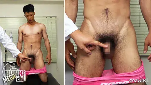 筋肉ノンケをわいせつ検査!!カルテNo.092 一晴(いっせい)くん24歳!!終始ギンギンチンコからザーメン潮吹き撒き散らし、アナルも気持ちよさそうな一晴くんの診断結果は!!?-4