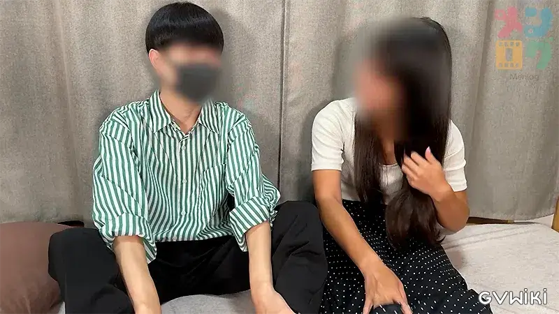 色白童顔の可愛いマッシュ大学生が女の子とセックス!-2