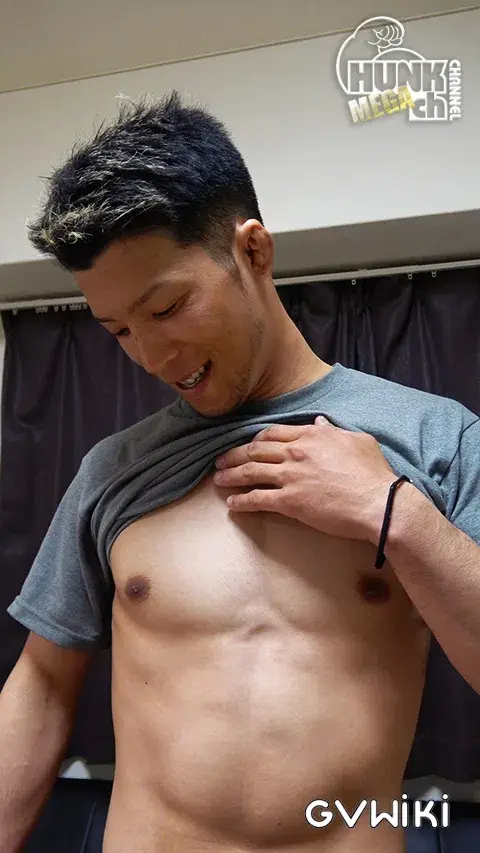 イケマラ面接!!18発目、4年ぶりの登場でさらにカッコよくなったキレキレ格闘筋肉の一晴(いっせい)くん24歳!!初めての男責めに激勃起射精!!-5