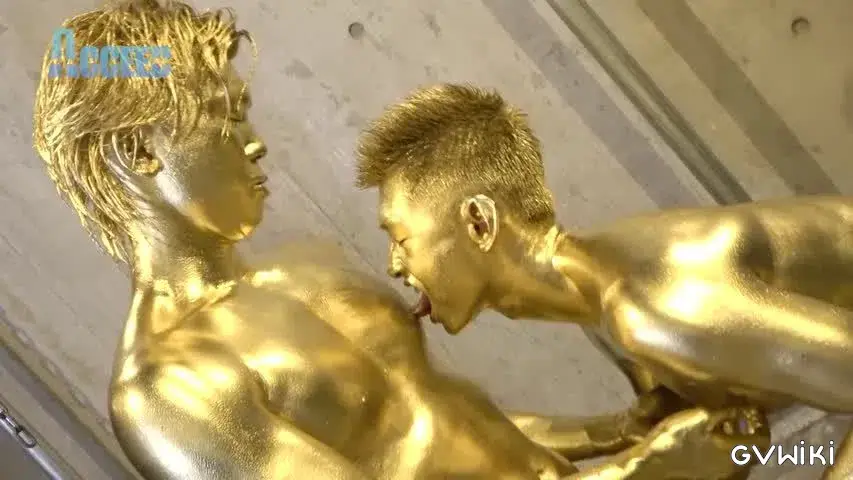 the Mania~ZENと雷人の筋肉質な肉体が黄金に!ZENの金のチンポで将人の金のアナルを生掘り!!黄金潮吹きも!!~-17