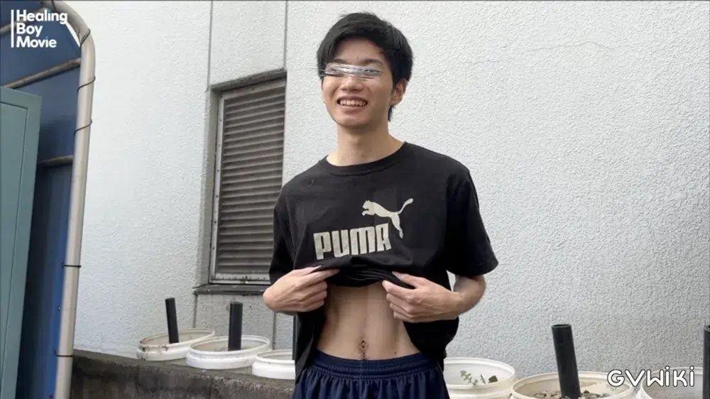 【初ドリ】まさかのセルフ顔射！童貞ノンケが男に攻められ感じまくって濃厚ミルクを弾丸射精！-2