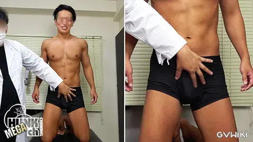 筋肉ノンケをわいせつ検査!!カルテNo.089 克希(かつき)くん26歳!!筋肉ボディは全身快感で超大量射精、アナルもビクビク感じまくっちゃう克希くんの診断結果は!!?【目モザ】-5