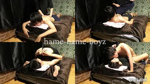 【個人撮影】イケメン男子(19歳)学校帰りにマッサージ受けて、手コキで満足せずパコパコ挿入!-1