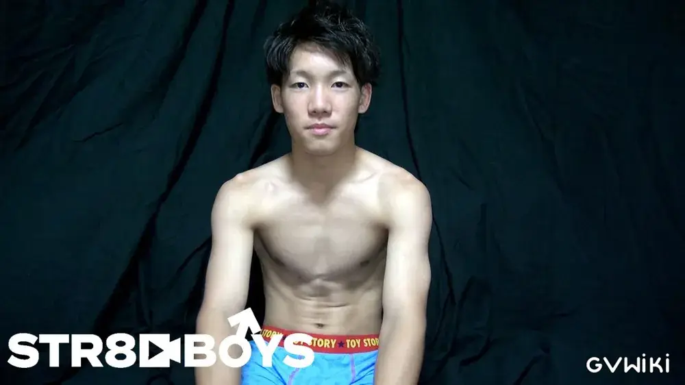 【BACK TRACK BOYS】まだあどけない童顔スジ筋専門学生が口半開きでモロ感状態!!綺麗な美チンは男相手でもビンビン!!チングリ返し体勢で快感フィニッシュ!!-6