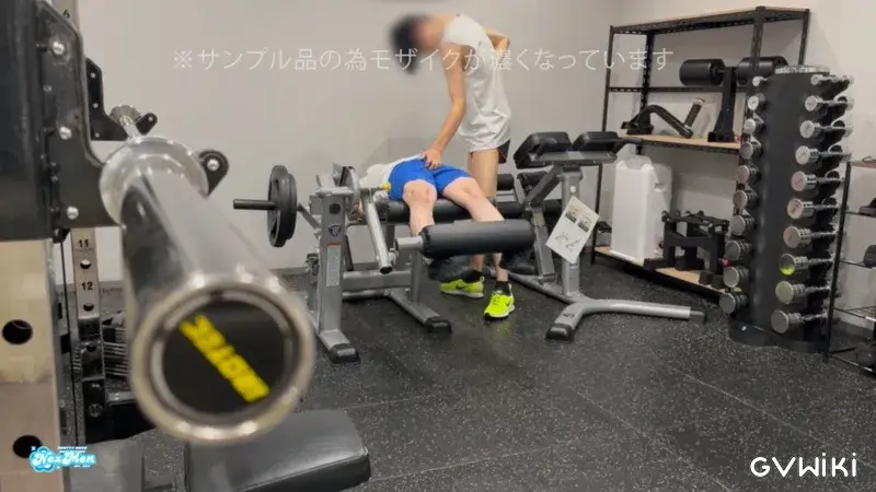 18歳前髪系裏垢男子大学生と筋トレ中にユニで抜きあい。最後は大量射精-2