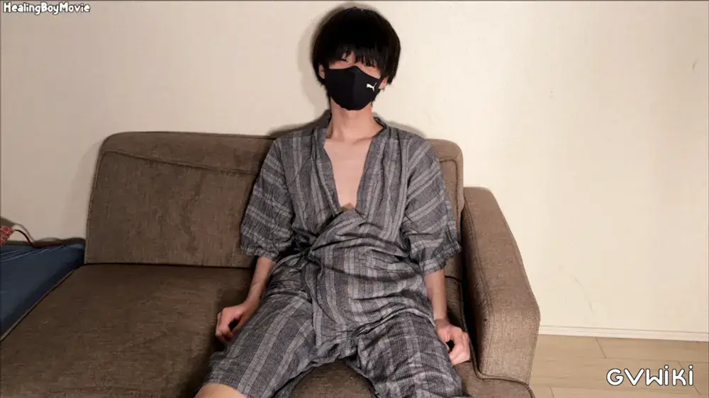 甚平姿のイケメンが男に掘られて鳴きまくる！体をピクピク反応させ勢いよく発射！-2