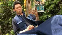 ガテン系ノンケが仕事サボって野外オナニー☆-6